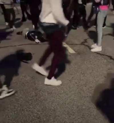 Six Flags Atlanta on opening night. 