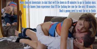 Church can wait when me and mom have our bonding time