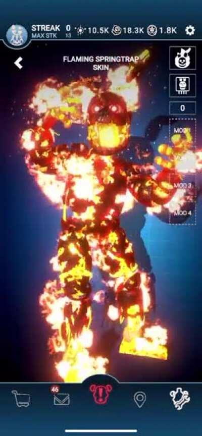 Flaming Springtrap workshop animation