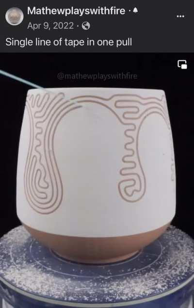 Skillful pottery technique!