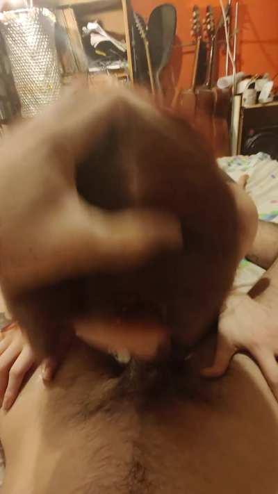 I love when he fills my entire throat with his juice