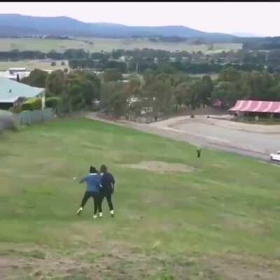 He really be zooming