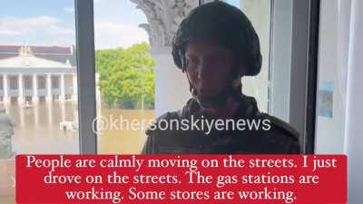 In another 'WTF' moment, the Russian head of Kherson Oblast says all is well & people are 