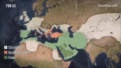 Timelapse of How Christianity spread throughout the world (20 AD ~ 2015 AD)