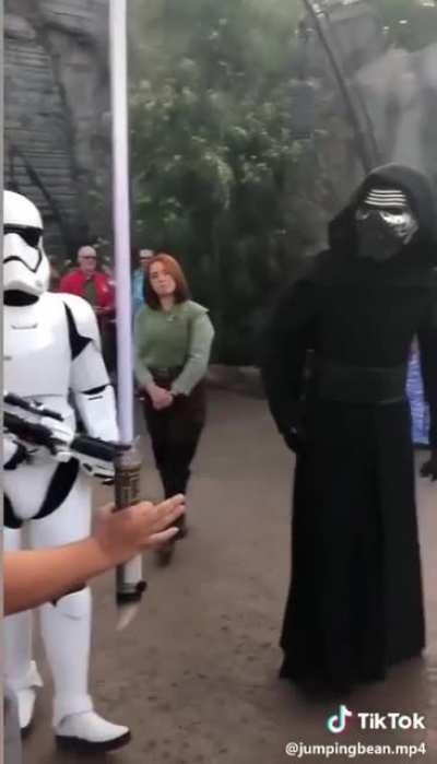 For once at least a stormtrooper destroys someone