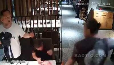 Brutal beatdown inside restaurant