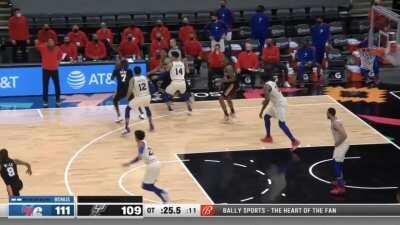 [Highlight] Rudy Gay with the beautiful finish to tie the game with 19 seconds left