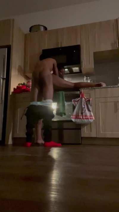 On the stove clip (Cream 🥧 at end)