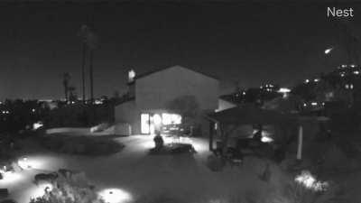 Nest Cam vid of the meteor from last night.