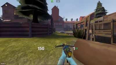 For those unaware, you can jump out of swiftwater's ravine near the log.