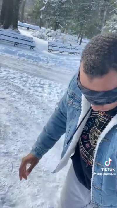 Their first time seeing snow