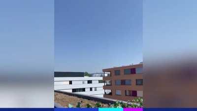 Patroullie Suisse touches mid air, yesterday over Baar, ZG (another angle in comments)