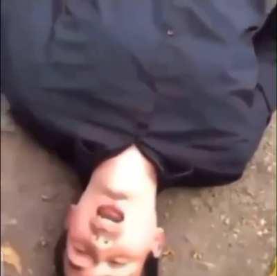 Probably licking shit