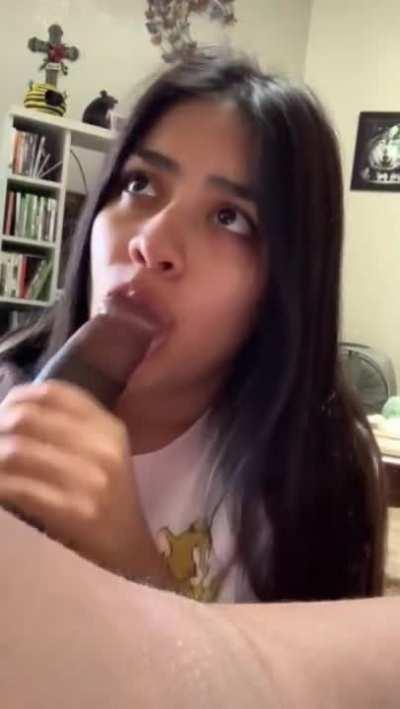 Brunette Latina Blowjob