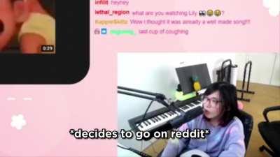 lily's reaction to wide lily