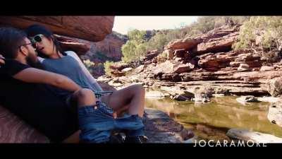 Having a public outdoor adventure. What a ride.