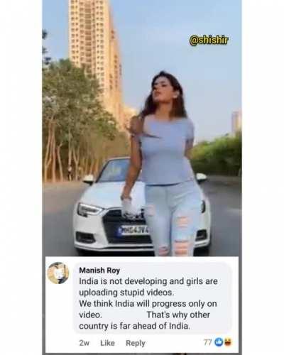 South Bombay girl seen protesting against Petrol price hike