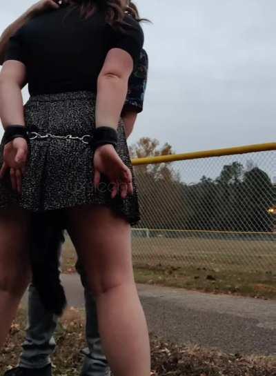 restrained, exposed, choked, and made to cum in public [oc] [f] [m]