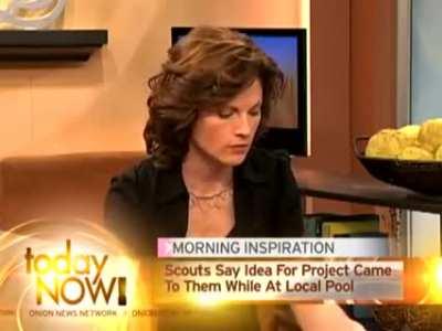 12 year old boy scouts offer to give breast exams (cred to the onion)