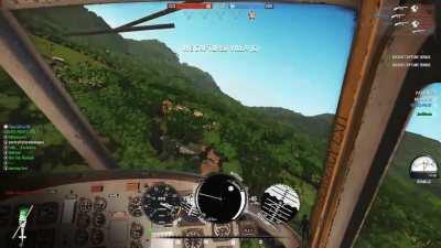 Found in my saved moments. Double Hueys landing on the roof E.