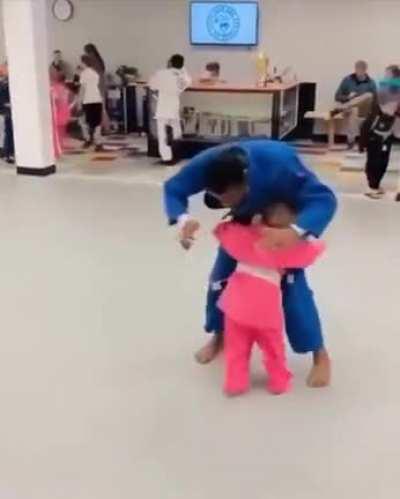 The pink little Girl is super cute