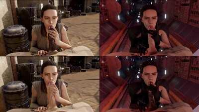 Rey sucking cock [Credits: pewposterous]