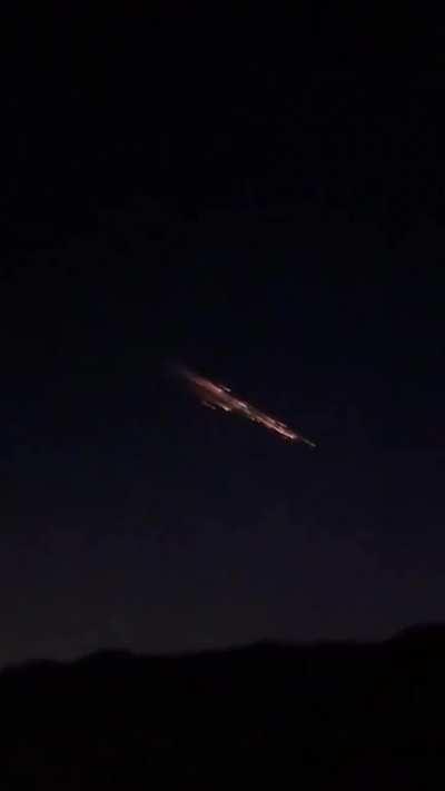 Meteor breaking into the earth's atmosphere