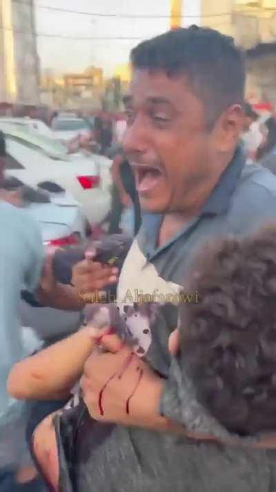 Hospital entrance got hit