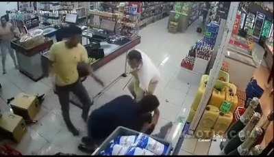 Supermarket robbery was under control, until...