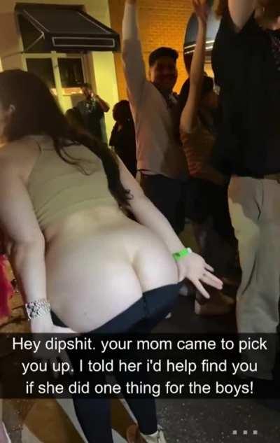 You called and called so she would come pick you up from the Frat party. She finally agreed to come pick you up but.. she never did find you did she loser? You could swear you heard her voice behind a locked door but when you approached, there was a line 