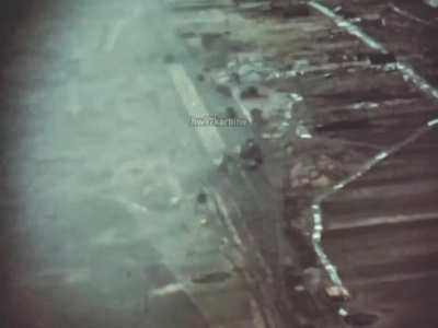 Original color gun camera footage from US Navy F9F Panthers based on USS Boxer strafing road and rail transportation with their four 20mm cannon during the Korean War