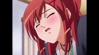 Redhead fucked while watching TV