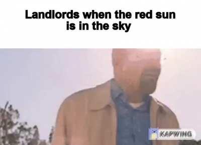 the red sun is rising