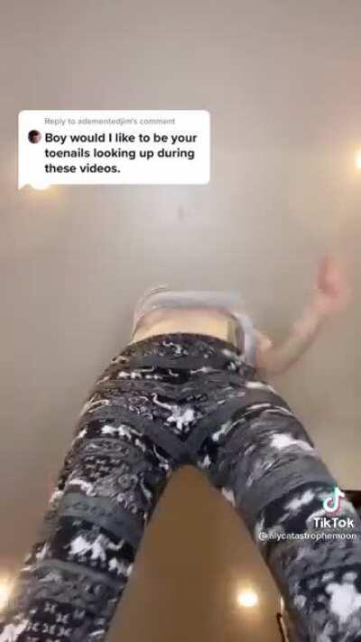 Up blouse a hint of a nip. Nice tits however