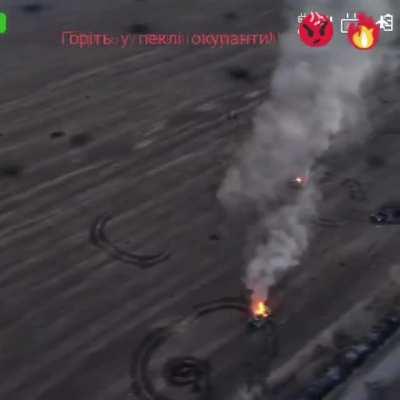 Russian vehicle ambushed by Ukrainian Marines and the aftermath