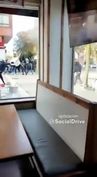 Football ultras fighting in Spain (Burgos - Zaragoza)