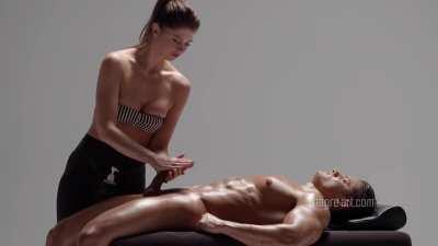 Jolanta Leonaviciute Makes Him Cum