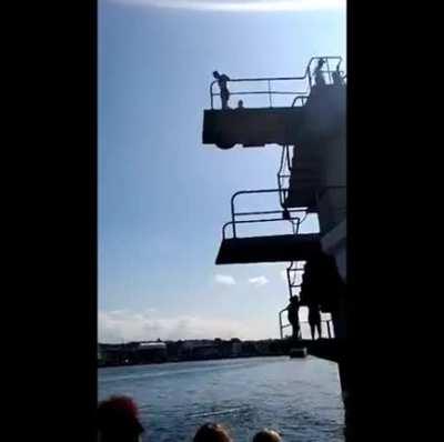 When a 10m jump goes wrong