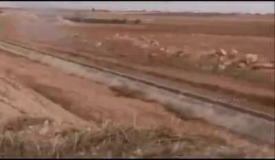 SNA strikes SDF position near Tishrin Dam in Aleppo.