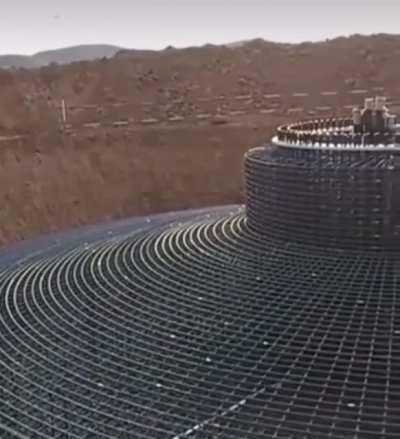 The size of a wind-turbine foundation