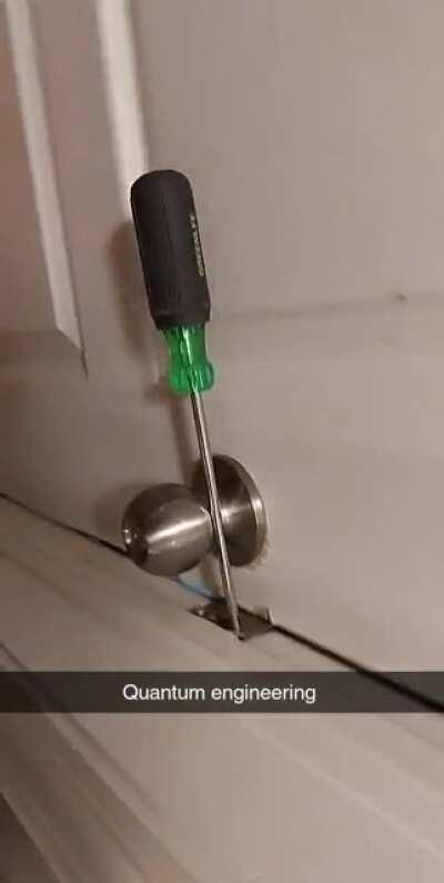 Locked my roommate in his room while he was fixing his door
