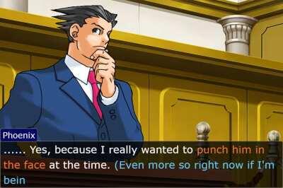 Ace Attorney but it's a counseling session I had with a shitty asshole in my college