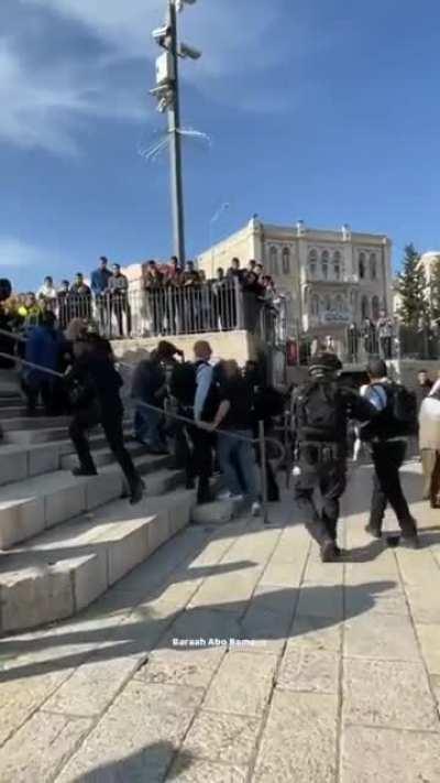 Israeli police beats a 12 year old girl in East Jerusalem
