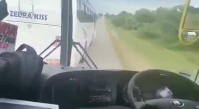 Bus drivers racing leads to fatal accidents (NSFW)