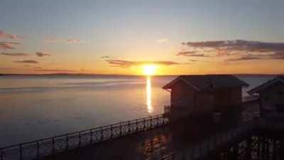 Penarth Pier Drone Sunrise