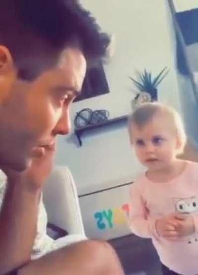 Kid reacts hilariously when dad pretends to get a call from her boyfriend