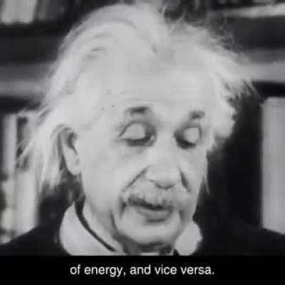 Einstein explains his famous formula, E=mc².