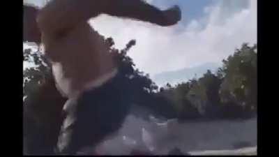 Street fight ends spectacularly