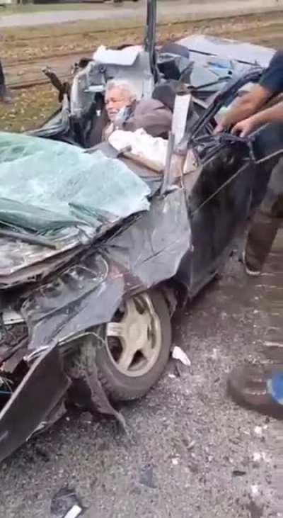 Senior man lived. Thank God