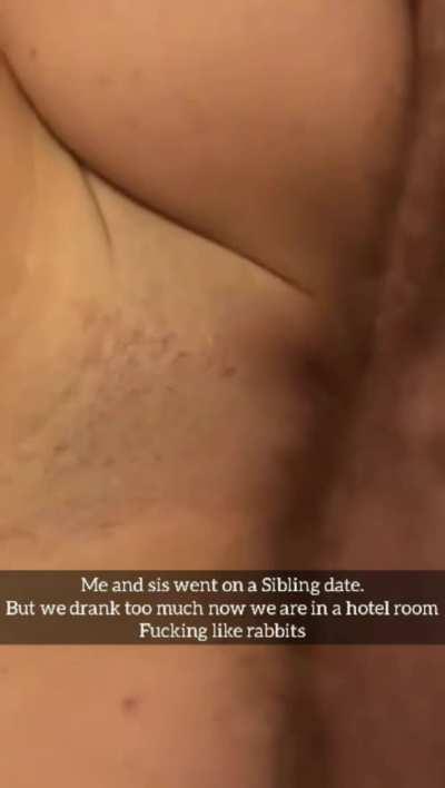 Brother sister in hotel room